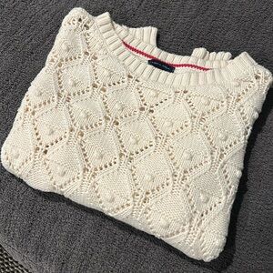 Cream textured Tommy Hilfiger sweater